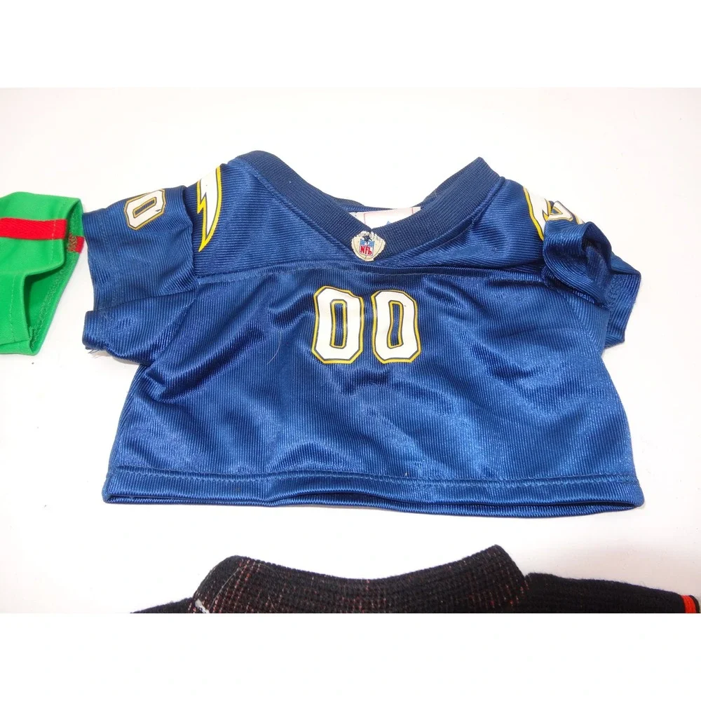 Build A Bear Workshop LA Chargers NFL Jersey Baseball Outfit Tiger Sweater Lot